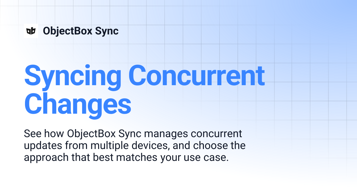 Syncing Concurrent Changes | ObjectBox Sync